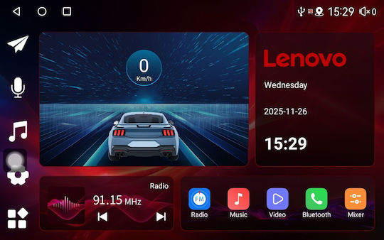 Lenovo Auto-Audiosystem (Bluetooth/USB/WiFi/GPS/Apple-Carplay/Android-Auto) mit Touchscreen 9"