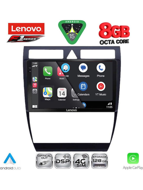 Lenovo Car Audio System for Audi A6 1998-2005 (Bluetooth/USB/WiFi/GPS/Apple-Carplay/Android-Auto) with Touch Screen 9"