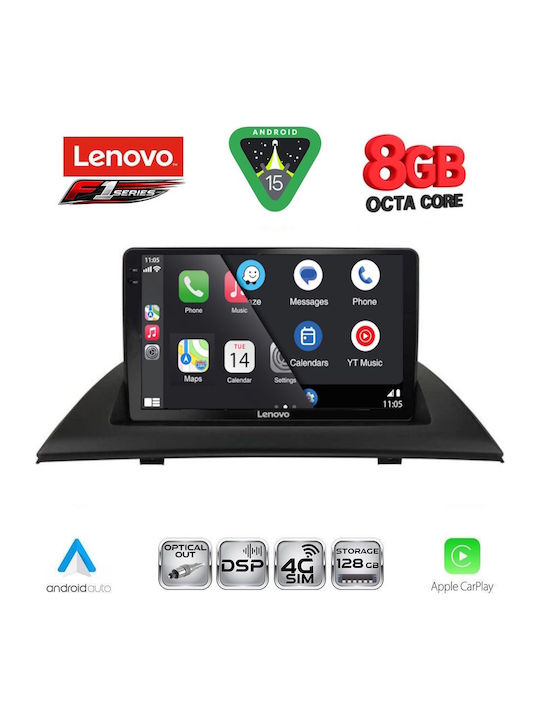 Lenovo Car Audio System for BMW X3 (E83) 2003-2010 (Bluetooth/USB/WiFi/GPS/Apple-Carplay/Android-Auto) with Touch Screen 9"