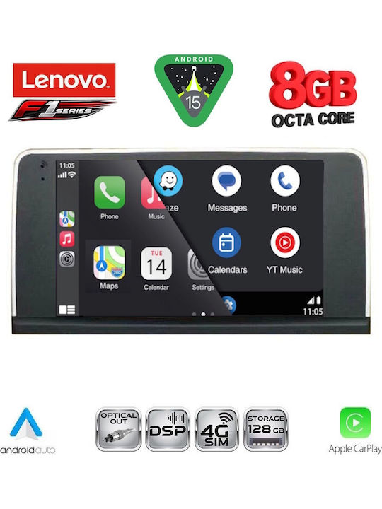 Lenovo Car Audio System for BMW X5 (E70) / X6 (E71) 2006-2009 (Bluetooth/USB/WiFi/GPS/Apple-Carplay/Android-Auto) with Touch Screen 9"