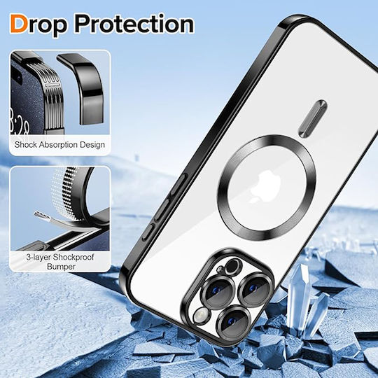 Techsuit Luxury Crystal Umschlag Rückseite Transparent (iPhone 17 Pro / iPhone 16 Pro)