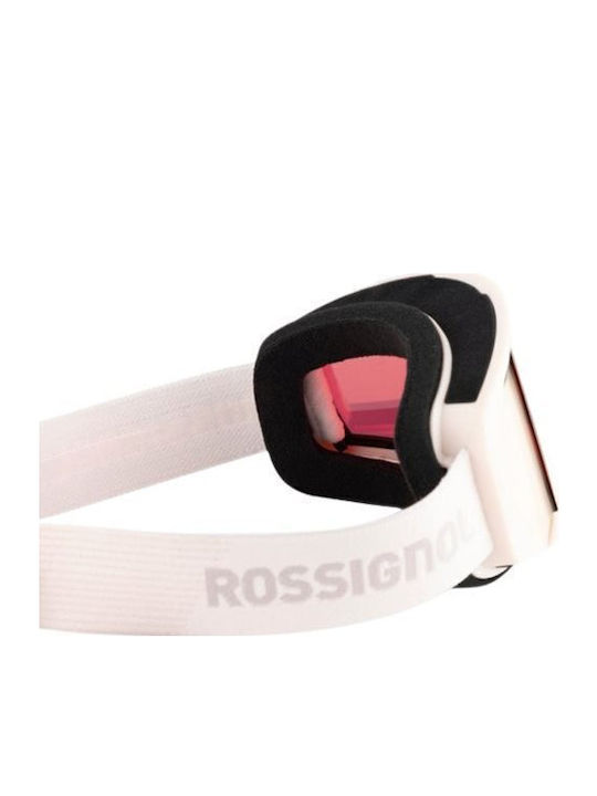 Rossignol Spiral Ski- und Snowboardbrille für Erwachsene in Rosa mit rosafarbenem Glas