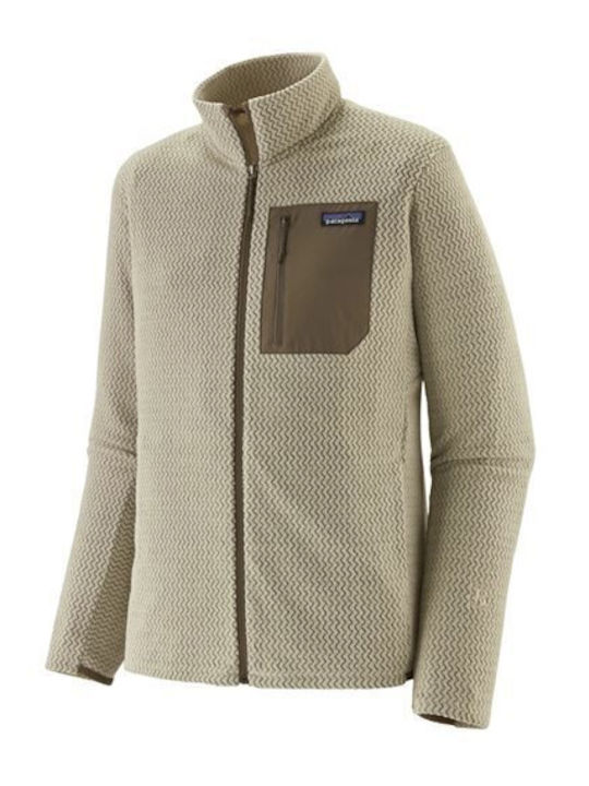 Men's Fleece Cardigan Beige
