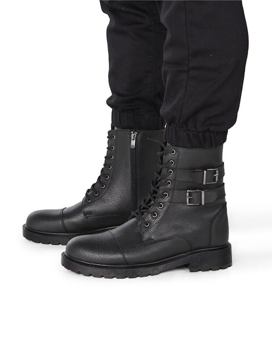 Piele Negru Ghete barbati