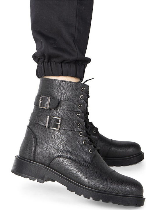 Piele Negru Ghete barbati