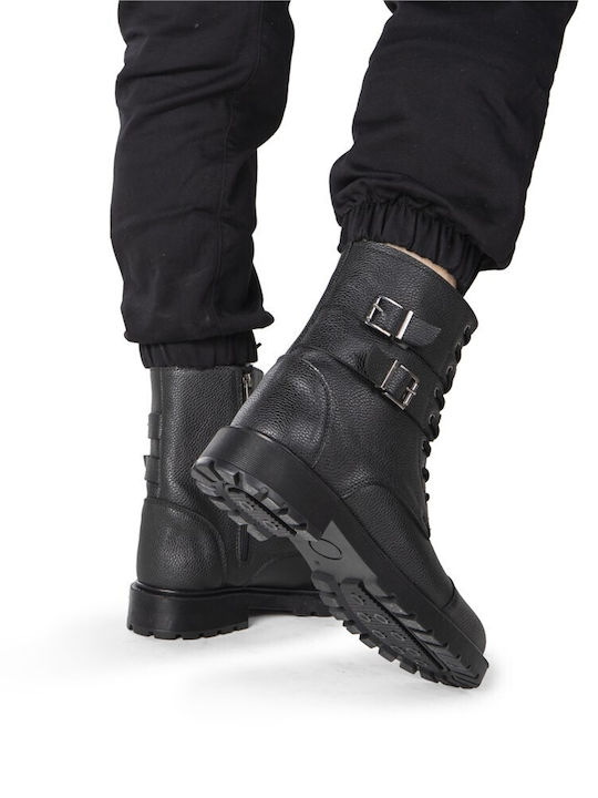 Piele Negru Ghete barbati