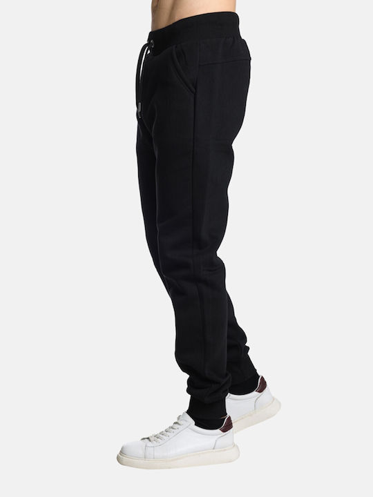 Navy Blue Sweatpants with Elastic Waist
