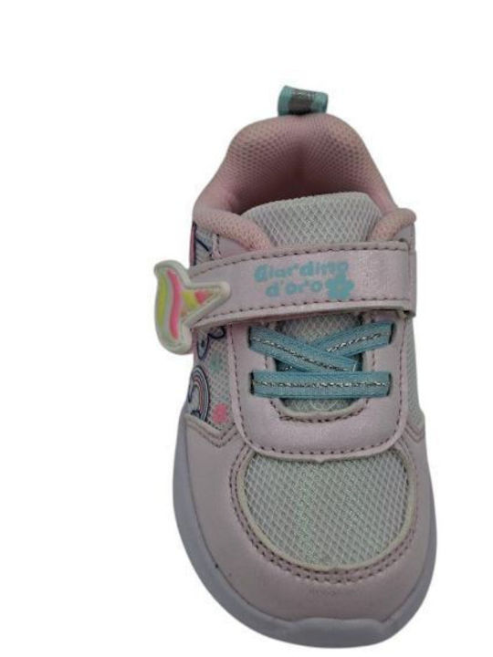 Παιδικά Sneakers με Φωτάκια Ροζ