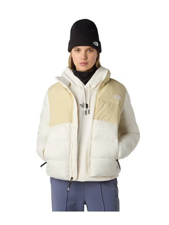 Saikuru Jachetă de femei Puffer cu protecție împotriva vântului Offwhite