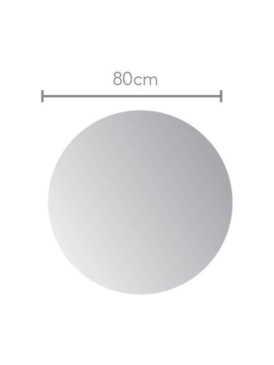 Imex Oporto Στρογγυλός Καθρέπτης Μπάνιου Led 80x80cm