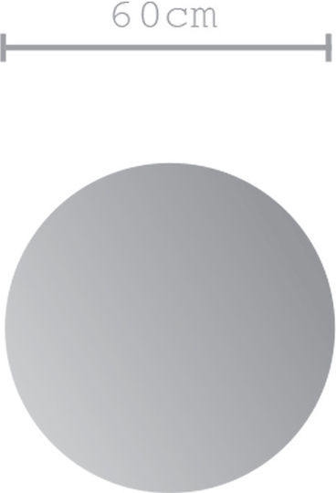 Imex Paris Στρογγυλός Καθρέπτης Μπάνιου Led Αφής από Μέταλλο 60x60cm Ροζ Χρυσός