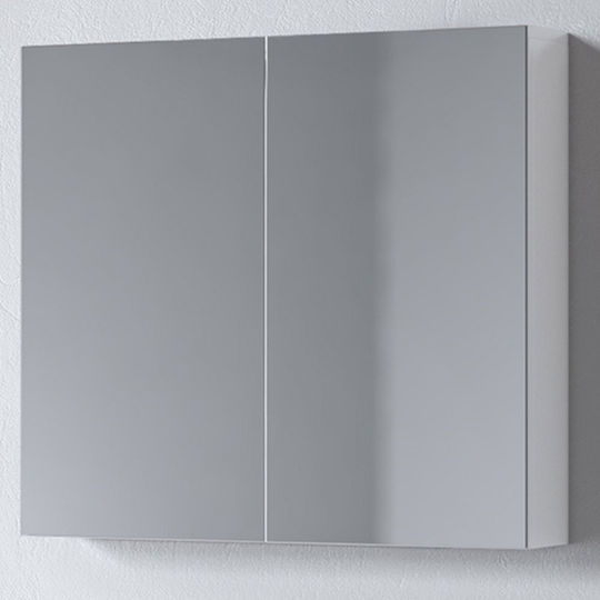 Martin Omega White 75 Oglindă de Baie Dreptunghiulară cu Dulap 74x65cm Alb