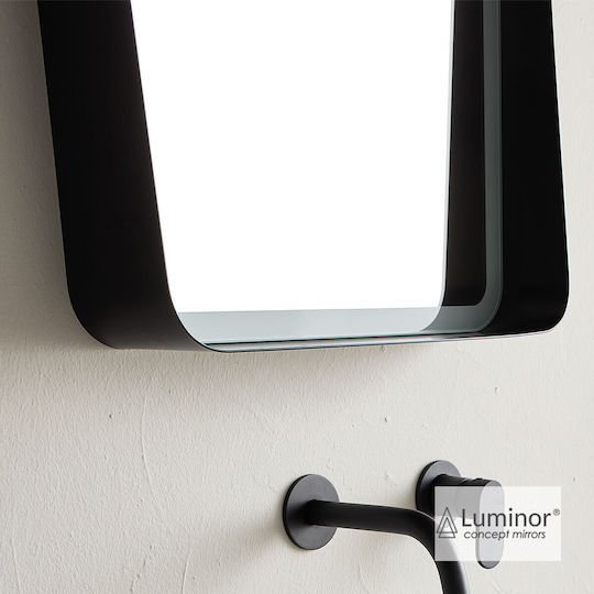 Luminor Virgo Oglindă de Baie Dreptunghiulară Lumini LED 50x90cm Negru
