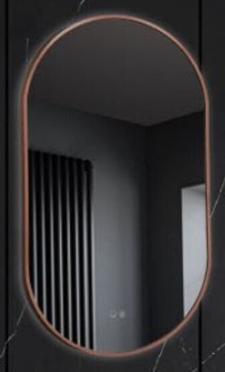 Imex Tokyo Oval Oglindă de Baie Lumini LED Atingere 50x90cm Pink Gold