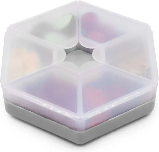 Melii Hexagon Plastik Kinder Lebensmittelbehälter 0.133Es Gray
