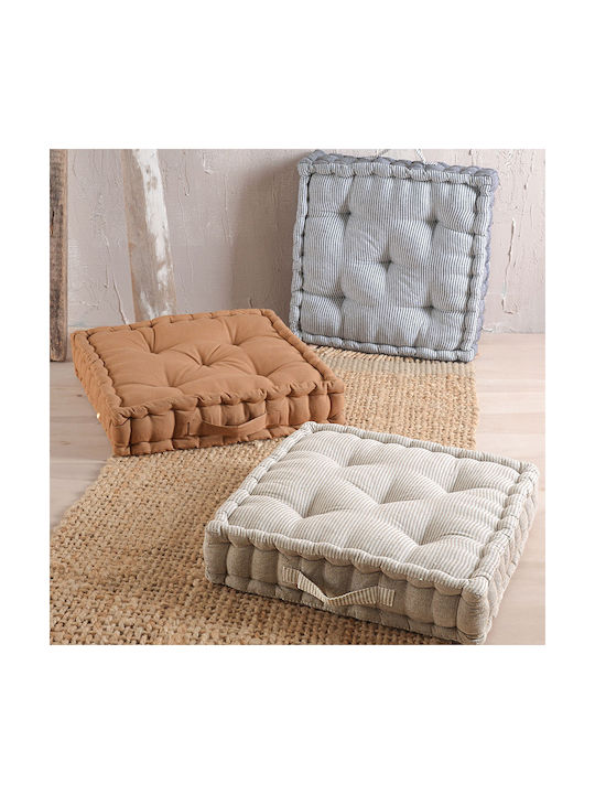 Rythmos Floor Pillow Kathy From 100% Cotton Gray 50x50cm