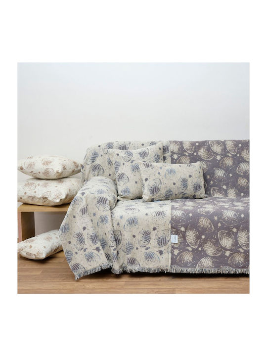 Anna Riska 1441 Armchair Throw Two Sides Jacquard 180x180cm Linen