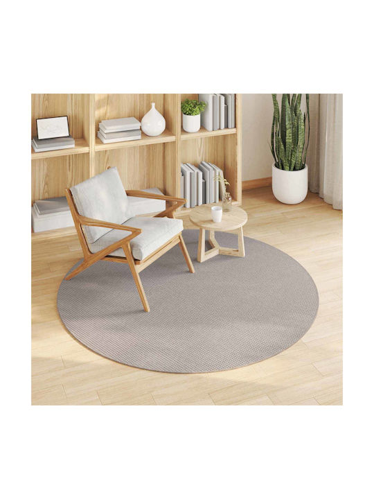 vidaXL Antiderapant Covor Rotund Bej