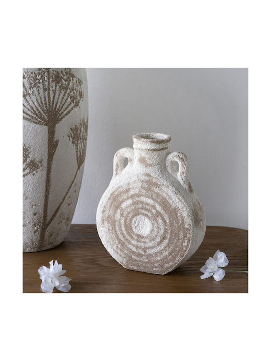 Artekko Decorative Vase Antique White 15.5x7x19.5cm