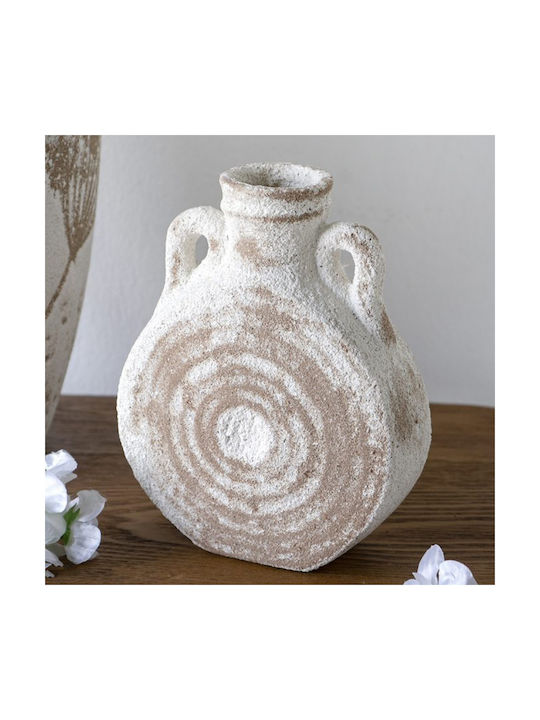 Artekko Decorative Vase Antique White 15.5x7x19.5cm