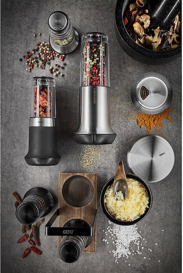 Electric Set Spice Mills Inox in Black Color 15cm 1pcs