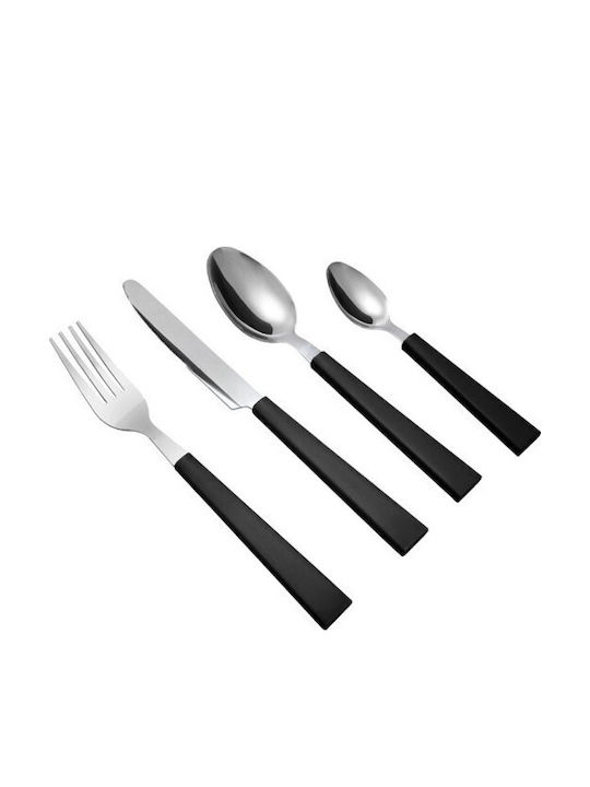 Homely Cutlery Set Stainless Steel With Black Handle 18/0