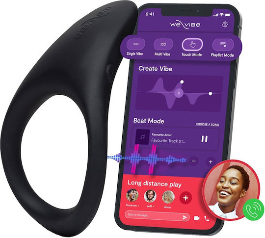 We-Vibe Verge 2 Mini Δονητής με Απομακρυσμένο Έλεγχο 5.3cm Μαύρος