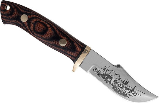 Hunting Knife Keychain Survival Black in Sheath