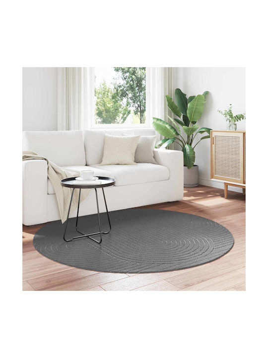 vidaXL Χαλί Φ120cm Ανθρακί