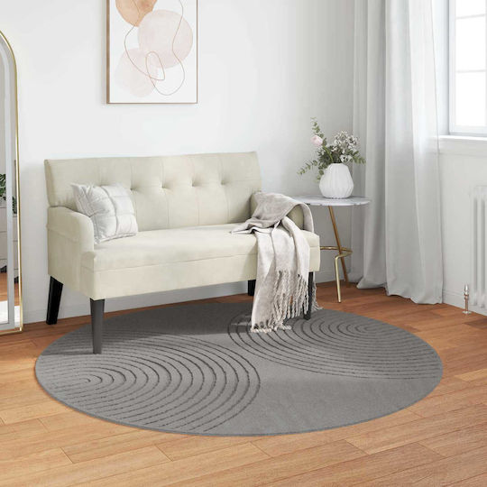 vidaXL Χαλί Φ160cm Γκρι