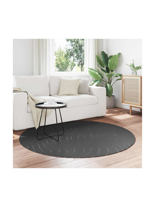 vidaXL Χαλί Φ120cm Ανθρακί