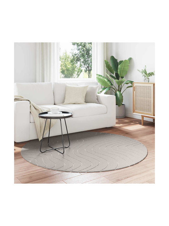 vidaXL Χαλί Φ200cm Κρεμ