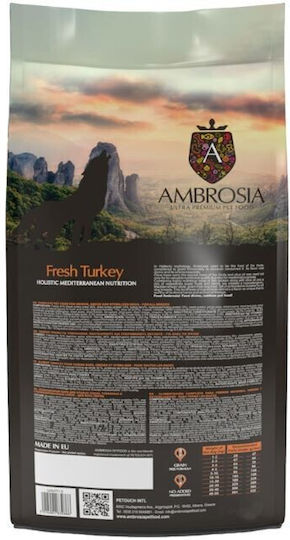 Ambrosia 1.5kg Dry Food Grain-Free for Senior Neutered Dogs with Turkey