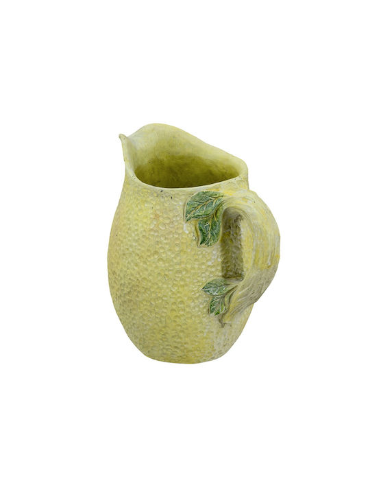 Artekko Διακοσμητικό Βάζο Τσιμεντένιο Lemon Κίτρινο Φ24.5xΥ25cm