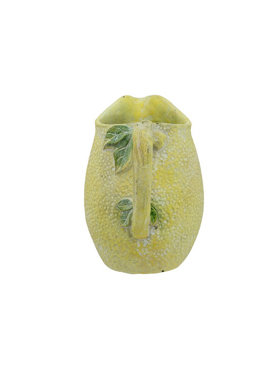 Artekko Διακοσμητικό Βάζο Beton Lemon Gelb 19.5x14.5x20cm 1Stück
