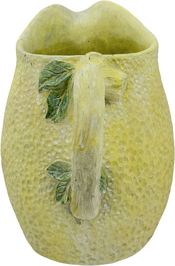 Artekko Διακοσμητικό Βάζο Τσιμεντένιο Lemon Κίτρινο Φ24.5xΥ25cm