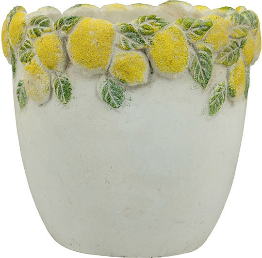 Artekko Βάζο Τσιμεντένιο Lemon Κίτρινο Φ19.5xΥ19.5cm