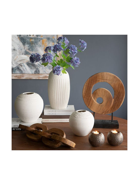 Artekko Decorative Vase White 23.2x22.2x23.2cm