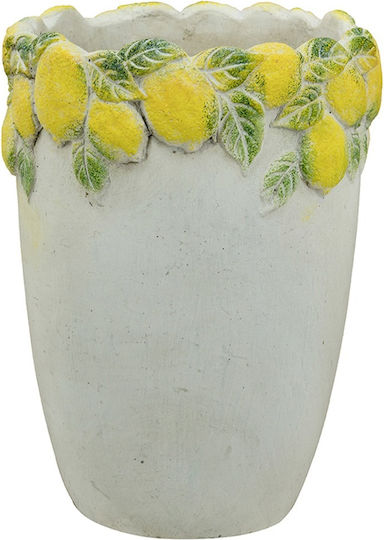 Artekko Βάζο Τσιμεντένιο Lemon Κίτρινο Φ17xΥ22.5cm
