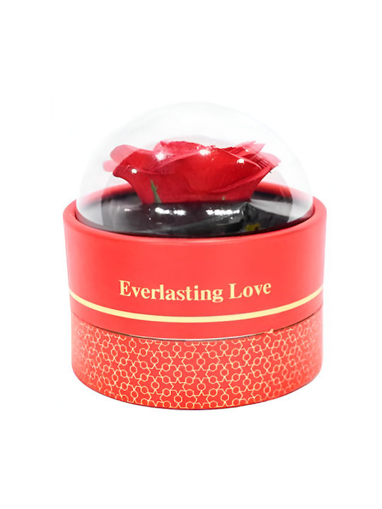 Gift Box Artificial Red Rose Jewelry Case