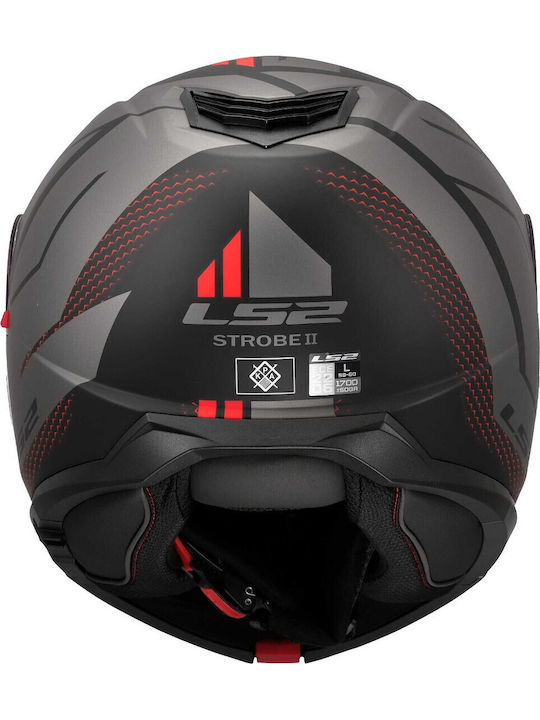LS2 Strobe II Code Matt Black/Grey Κράνος Μηχανής Modular ECE 22.06 1700gr με Sunvisor