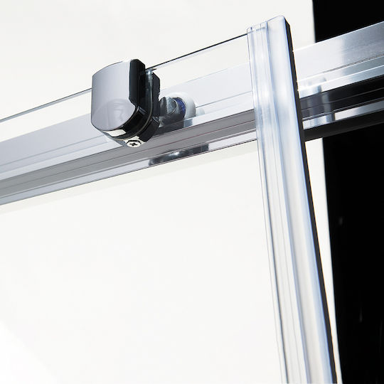Devon Flow Corner Entry Cabinet Duș cu Glisare Ușă 117x119cm Sticlă transparentă