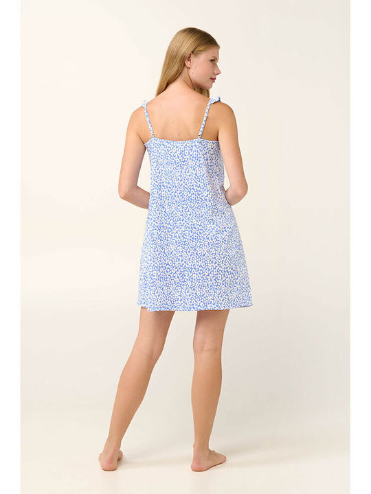 Vamp Winter Women's Nightdress Light Blue