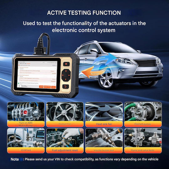 Thinkscan 662 Auto Tester Obd2 Scanner Ecm Tcm Srs Abs 12 Reset Functions Black Yellow