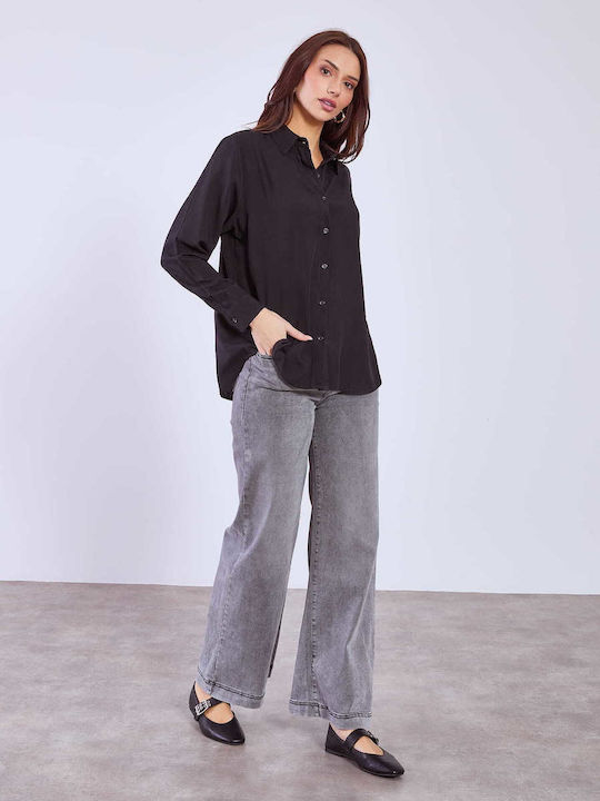 Celestino Women's Monochrome Black Shirt