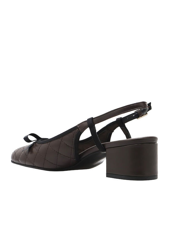 Leather Brown Low Heels