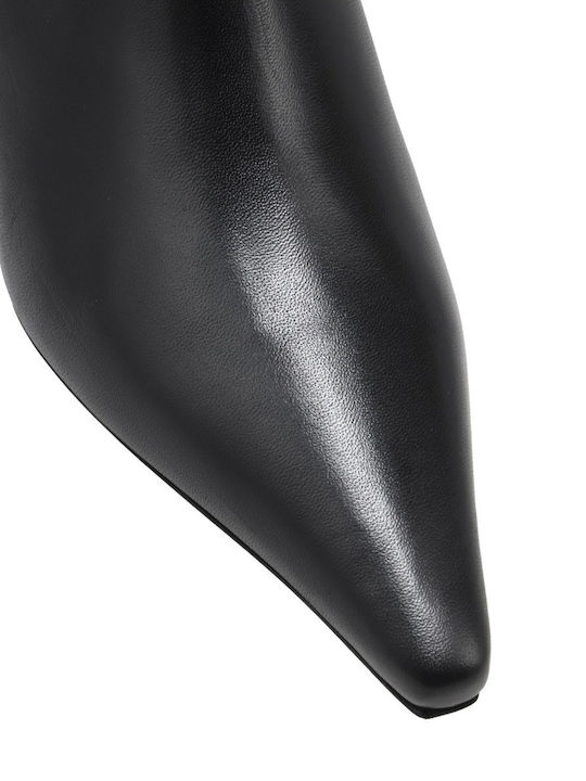 Leder Damenstiefel Schwarz