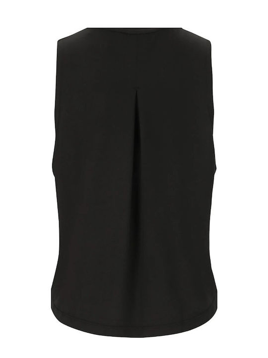 Γυναικείο Αθλητικό Crop Top Αμάνικο Black