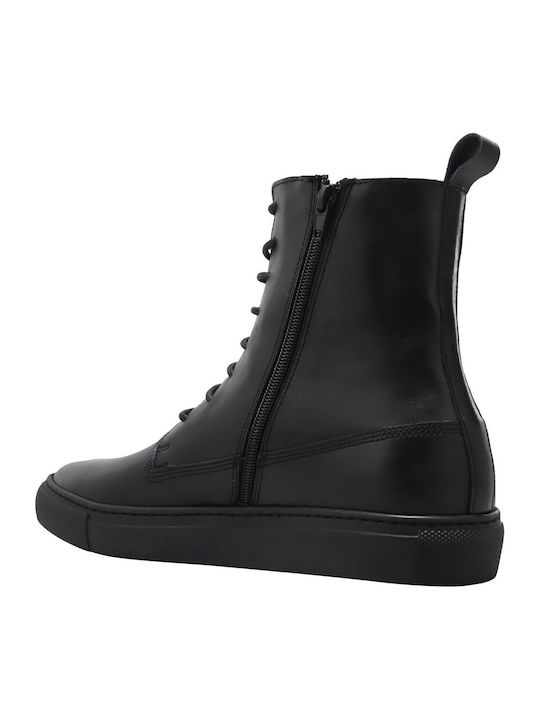 Leder Schwarz Herrenstiefel