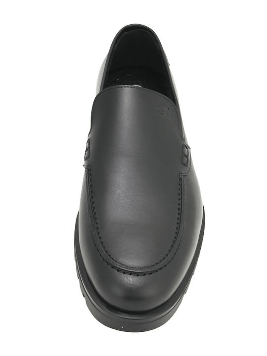 Δερμάτινα Ανδρικά Loafers σε Μαύρο Χρώμα